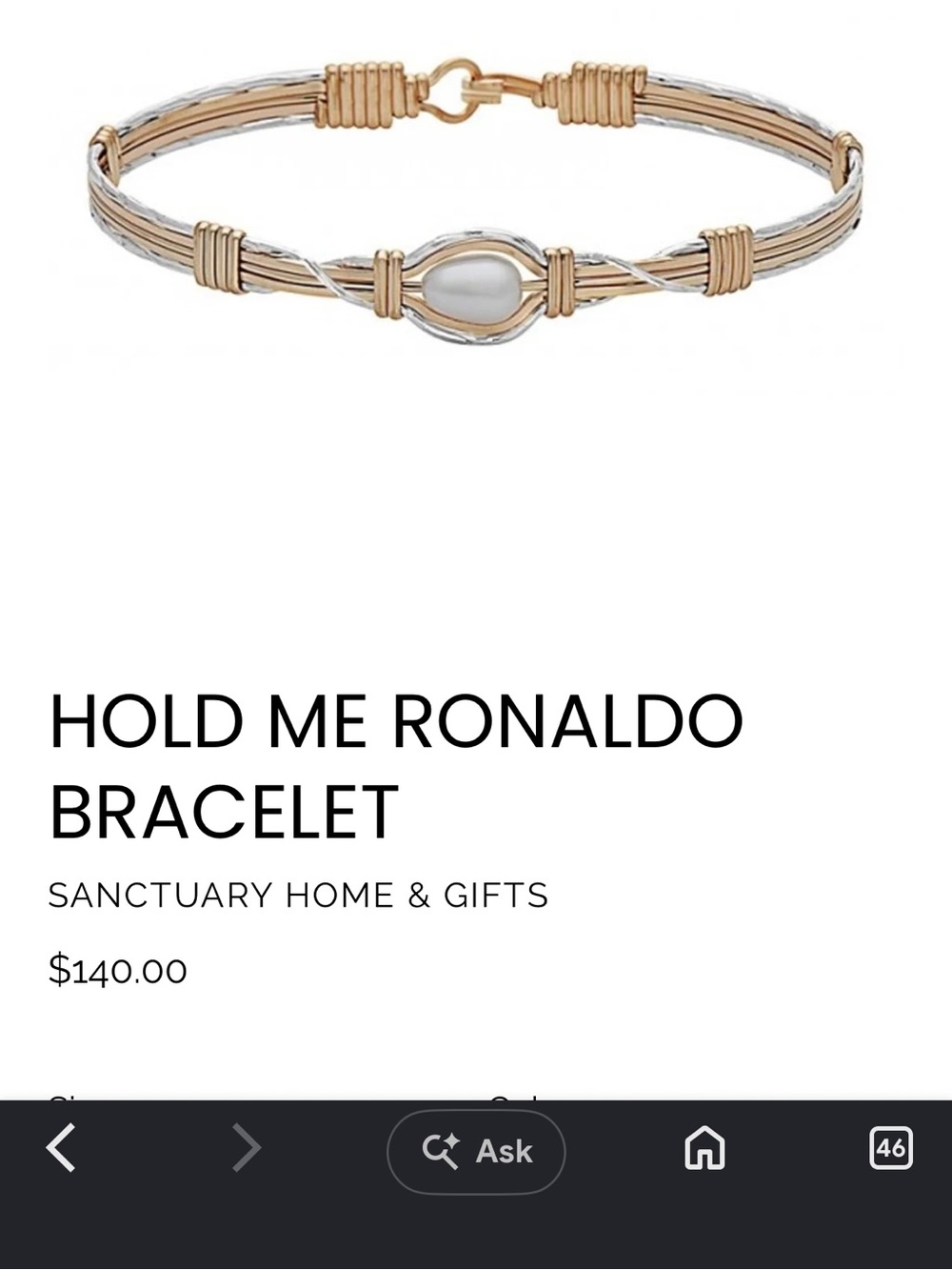Hold Me Ronaldo Bracelet — Gold & Silver